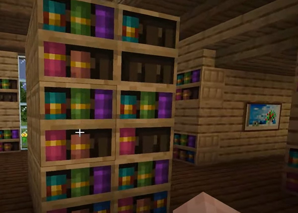 Minecraft on X: New block: Chiseled bookshelf! The chiseled bookshelf  allows you to store and retrieve books, written books, enchanted books, and  quills. Integrate redstone to make it the smartest bookshelf of