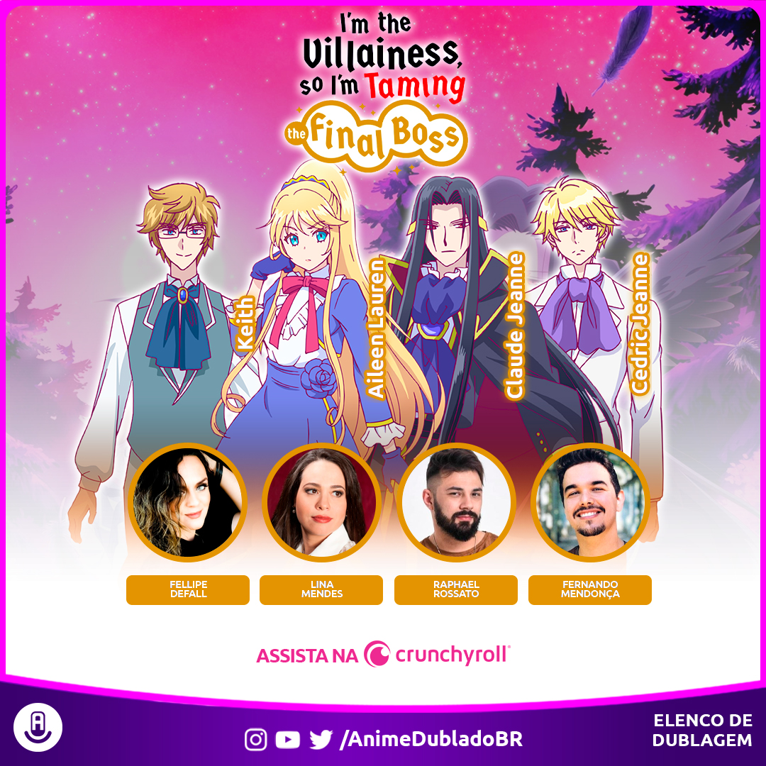 I'm the Villainess Dublado na Crunchyroll Brasil É HOJE 