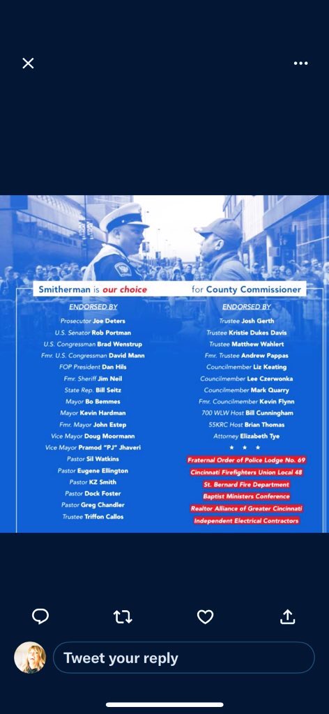 Kimberly_Cincy's tweet photo. @voteSmitherman @VoteHamCoBOE @RayshonMack @RaymondDMack1 @jymccray @jimkiefer1952 @jimandjacksbar @QCSausage @joelind @domer1982 @jdtuttle87 @NicReblando @countingdans @6stringsAvant @ronaldctoddII @GeorgeHVincent @bwhitton1007 @cindy_lou1013 Another passenger boarded #TeamSmitherman train! #VoteThePersonNotTheParty Early voting has started #VoteSmitherman for County Commissioner! @HamCoGOP @HamCountyDems we desperately need @voteSmitherman for his common sense, fiscal experience & vision https://t.co/q8yPLMQSV7