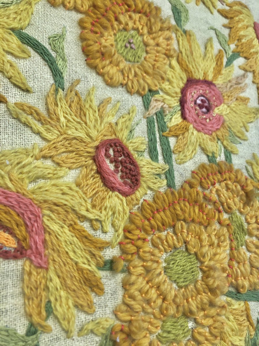 erinalxandra's tweet photo. i thought this beautiful piece I THRIFTED would be a nice little timeline gift. Hand embroidered, wish I knew the creator.  #VanGogh https://t.co/CvFzjxUqGl