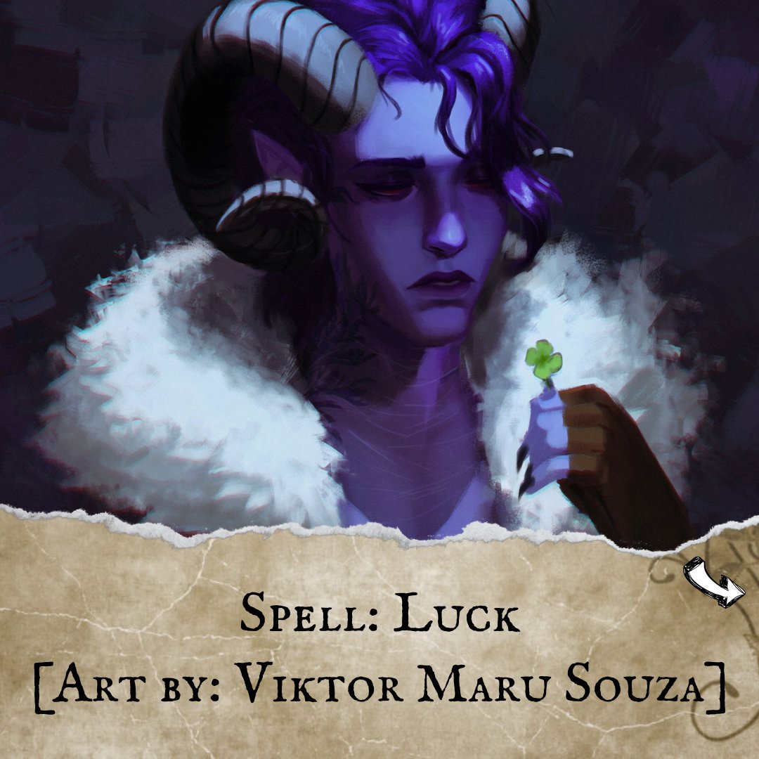 skry_games's tweet photo. A luck spell I wrote 🍀 #dnd #spell #homebrew https://t.co/ijoSVcSOXO