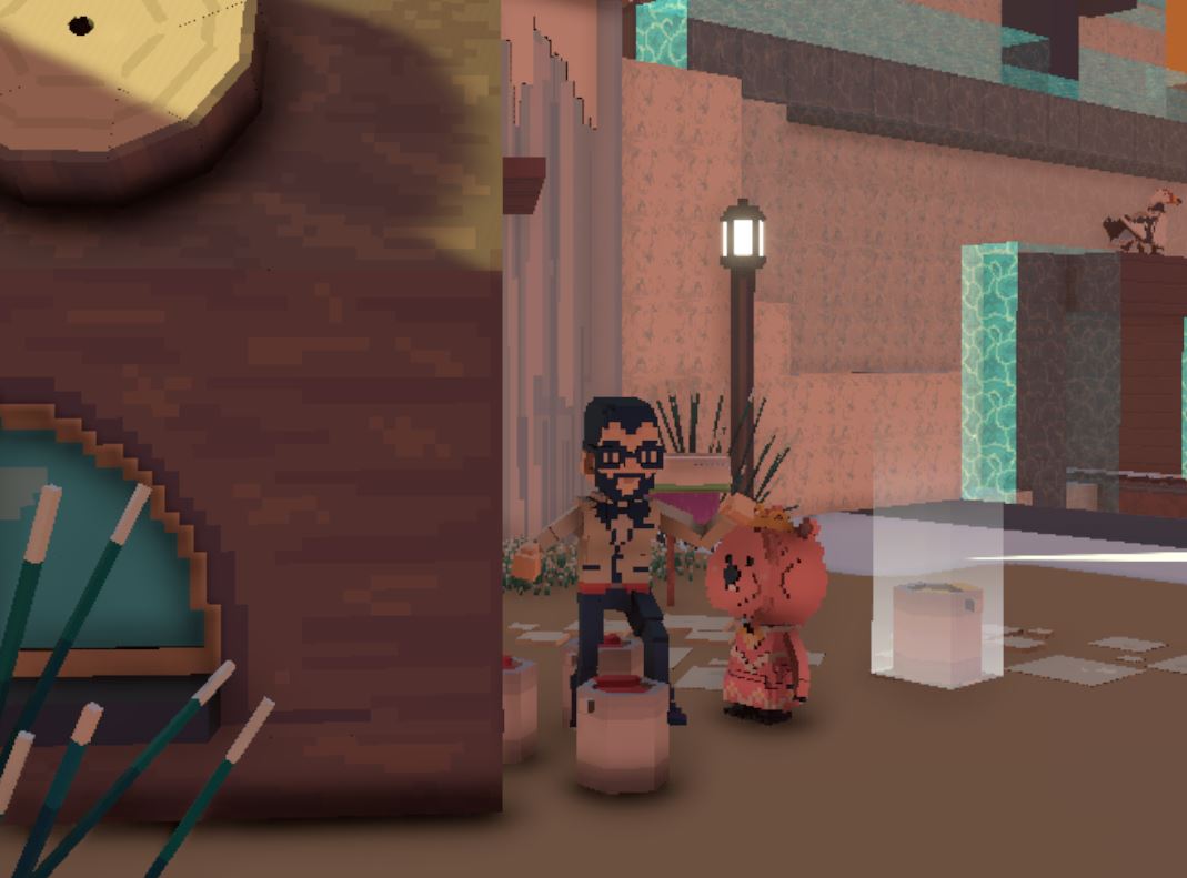 camel16008's tweet photo. @TheSandboxGame I just finished my quest on Pororo experience on the #SandboxAlphaS3 for a chance to win a Season 3 Alpha Pass! Here I am with a cute Pororo. Check out my screenshot!

#Pororo https://t.co/sFGkJ6cWXq