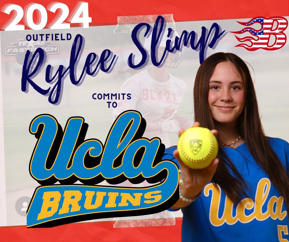🚨🚨🚨ℂ𝕆𝕄𝕄𝕀𝕋𝕄𝔼ℕ𝕋 𝔸𝕃𝔼ℝ𝕋🚨🚨🚨 HUGE congratulations to 2️⃣0️⃣2️⃣4️⃣ Rylee Slimp from Blaze 18 United for committing to UCLA Softball! Hard work pays off, you’re going to do AMAZING things Rylee! So incredibly proud of you! 💪❤️ #bBlaze #BlazeOn #brecruited