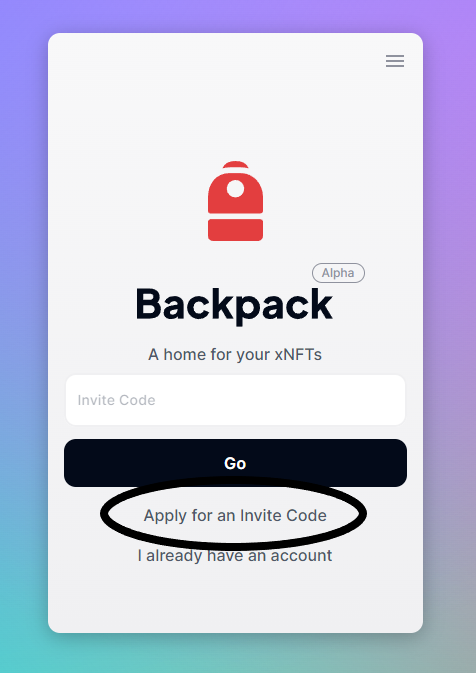 Backpack's tweet photo. Don't forget to signup for the Beta Waitlist by downloading Backpack (https://t.co/3rA9Xo3uS6)

Access allows you to claim a username and be whitelisted for the ONE Collection (@wao_gg) https://t.co/ScyKKl5BJB
