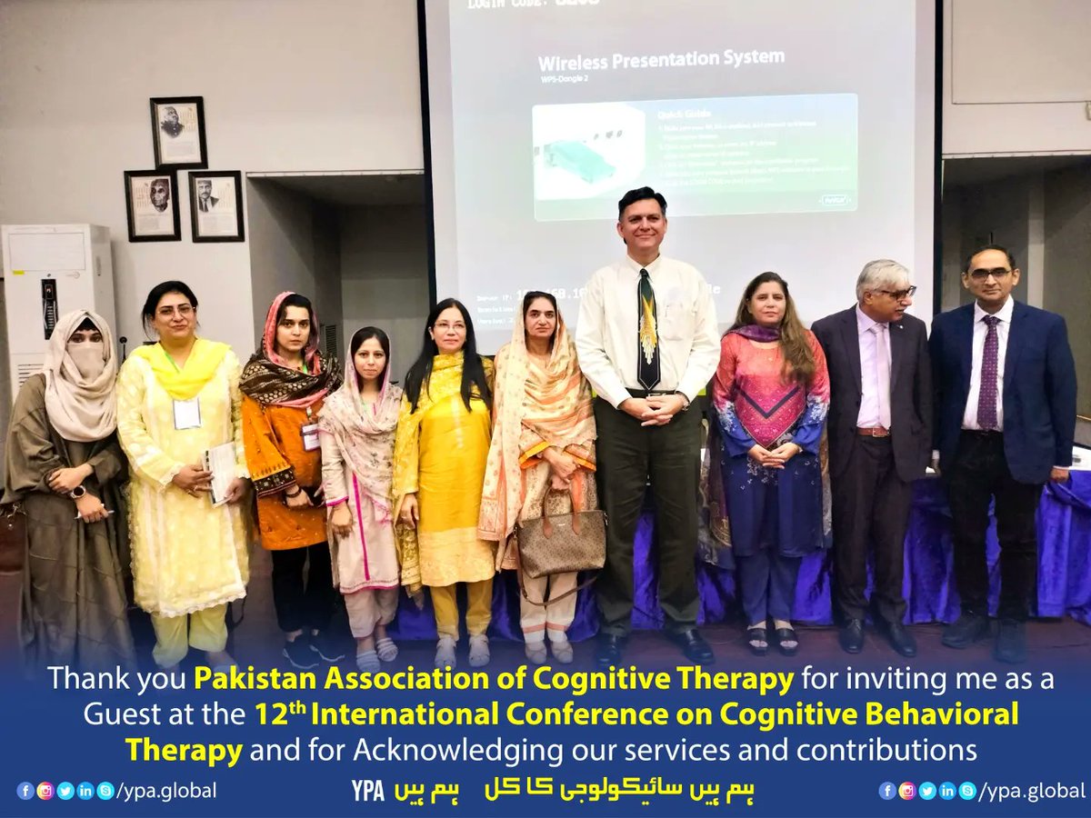 YPA_Global's tweet photo. Heartiest congratulations to Dr. Farooq Naeem, Dr. Ayub, Dr. Mirrat Gull &amp; all the organizers of Pact to arrange a well-organized, well-managed &amp; Wonderful Conference in Lahore. 

Keep up the Great Work.
#lahore #humanrightscommissiom
#HumHeinPsychologyKaKaal 
#humheinypa https://t.co/zMxMgJaQ3D