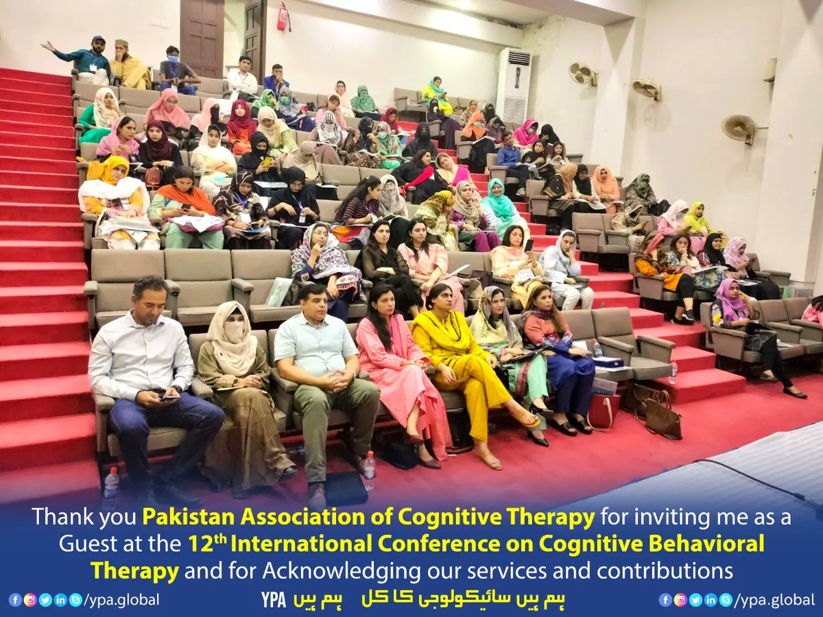 YPA_Global's tweet photo. Heartiest congratulations to Dr. Farooq Naeem, Dr. Ayub, Dr. Mirrat Gull &amp; all the organizers of Pact to arrange a well-organized, well-managed &amp; Wonderful Conference in Lahore. 

Keep up the Great Work.
#lahore #humanrightscommissiom
#HumHeinPsychologyKaKaal 
#humheinypa https://t.co/zMxMgJaQ3D