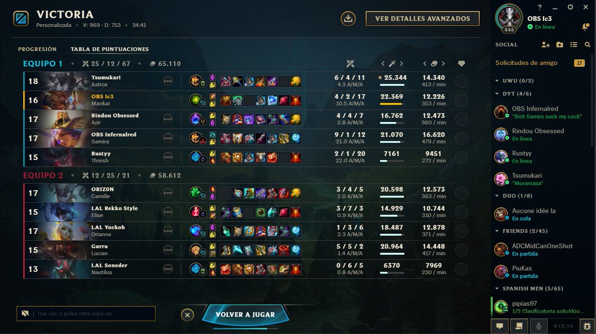 ObsessedEsports's tweet photo. UN ALTRE VICTORIA MÉS!!! 💪Aquesta l'hem hagut de suar perque hi ha hagut una mica de comportament impostor 😔 però tot i aixi l'equip ha sapigut tirar-ho endevant!!! 😈 GG @LuckersLAL @Gamesportselect #AlwaysObsessed #OBSArmy 😤 https://t.co/yJEgK8oviC