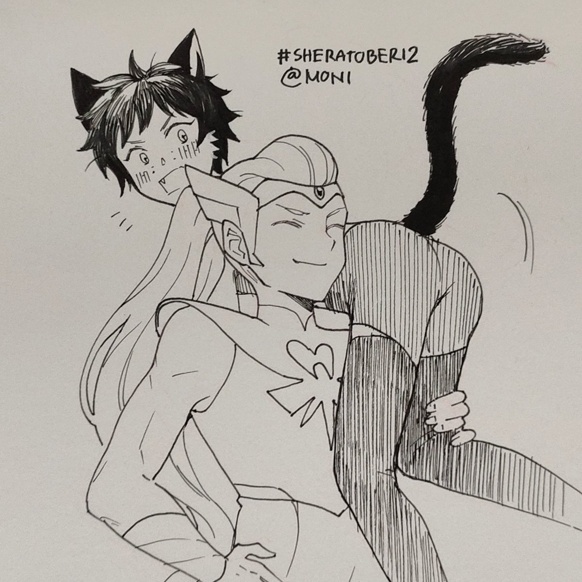 monicomic's tweet photo. Day 12 #sheratober by @dontgoproject when your kitty doesn't listen 💪 #Shera #spop #catradora https://t.co/z8jnPCMynw