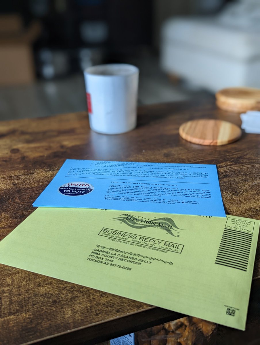 sierrayamanaka's tweet photo. Happy to be a #firstweekvoter by getting my ballot mailed back today. Have you checked your mailbox for yours? DM me with questions about downballot races, judges, or those daunting propositions! #fullspeedahead https://t.co/FTrCB9NhC4