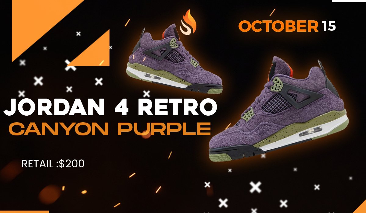 Jordan 4 Retro "Canyon Purple" is already released✨🙀

<a href="/lbfcook/">LBF COOK™</a> members ready to stack up the Drop with all the required info😎

what about you?🤨

Like💖+RT♻️+Tag= keep your DMs open