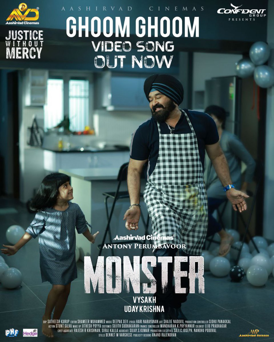 Lalettan171's tweet photo. Presenting the first song, #GhoomGhoom from #Monster. 

https://t.co/NlqUSn7Vtx

Music : Deepak Dev  
Lyrics Hindi : Thanishk Nabar 
Lyrics Malayalam : Hari Narayanan 
Vocals Hindi : Ali Quli Mirza
Vocals Mal : Prakash Babu https://t.co/ztEVf2UJVM