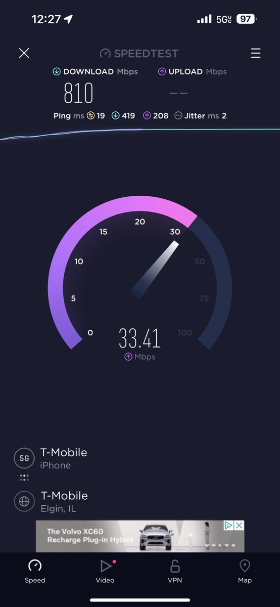 bigxie's tweet photo. 5G these days is pretty legit https://t.co/5CjOXyGZFR