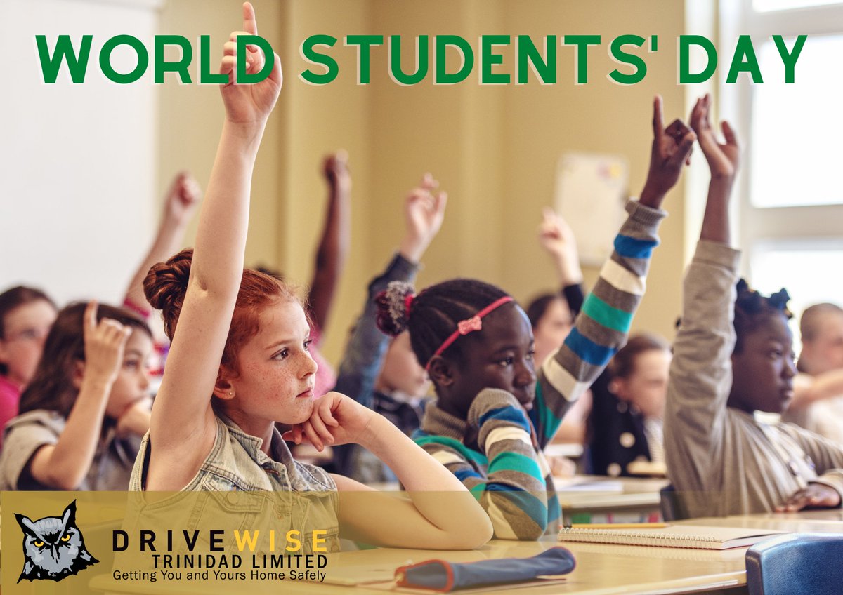 DriveWiseTT's tweet photo. International Student's Day!

#internationalstudents #studyabroad #education #studentlife #student #university #study #internationalstudent #highereducation #studyoverseas #international #internationaleducation #internationalstudentlife https://t.co/jOspm5FQKO