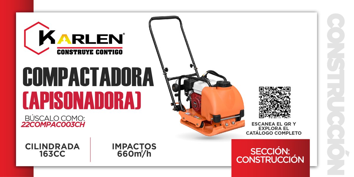 KarlenTools's tweet photo. https://t.co/3Jplzhnxm1
#karlenmx #gimbelmexicana #compactadora #compactadoras #apisonadora #equipoparalaconstruccion #aplanadora https://t.co/bEeIUWFKgP