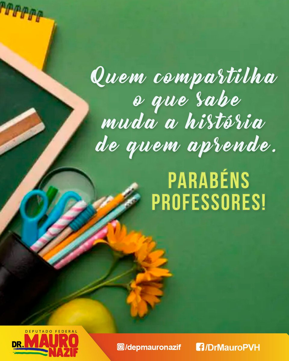 nazif_dr's tweet photo. Quem compartilha o que sabe muda a história de quem aprende.
Parabéns professores!
.
.
.
.
#MauroNazif #Drmauronazif #Rondônia #professor #professora #diadoprofessor #educação https://t.co/NNkcfswPyI