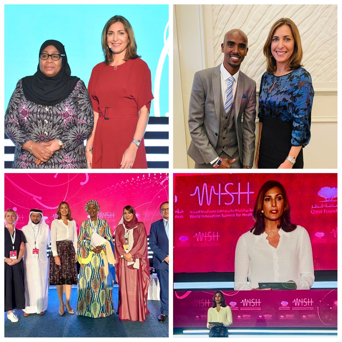 Highlights from <a href="/WISHQatar/">WISH Qatar</a> where I was honoured to be a panel moderator: meeting @suluhusamia President of my birthplace, Tanzania and meeting UK national hero <a href="/mofarah/">Mo</a> + many others from around the world who are making a difference when it comes to health &amp; wellbeing.
