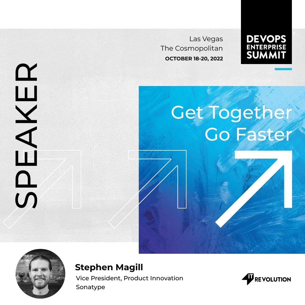 #DOES22: <a href="/stephenmagill/">Stephen</a> (Vice President, Product Innovation, <a href="/sonatype/">Sonatype</a>) will bring you "Perception vs Reality: A Data-Driven Look at Open Source Risk Management.”

itrev.io/3RkkdOS <a href="/RealGeneKim/">Gene Kim</a>