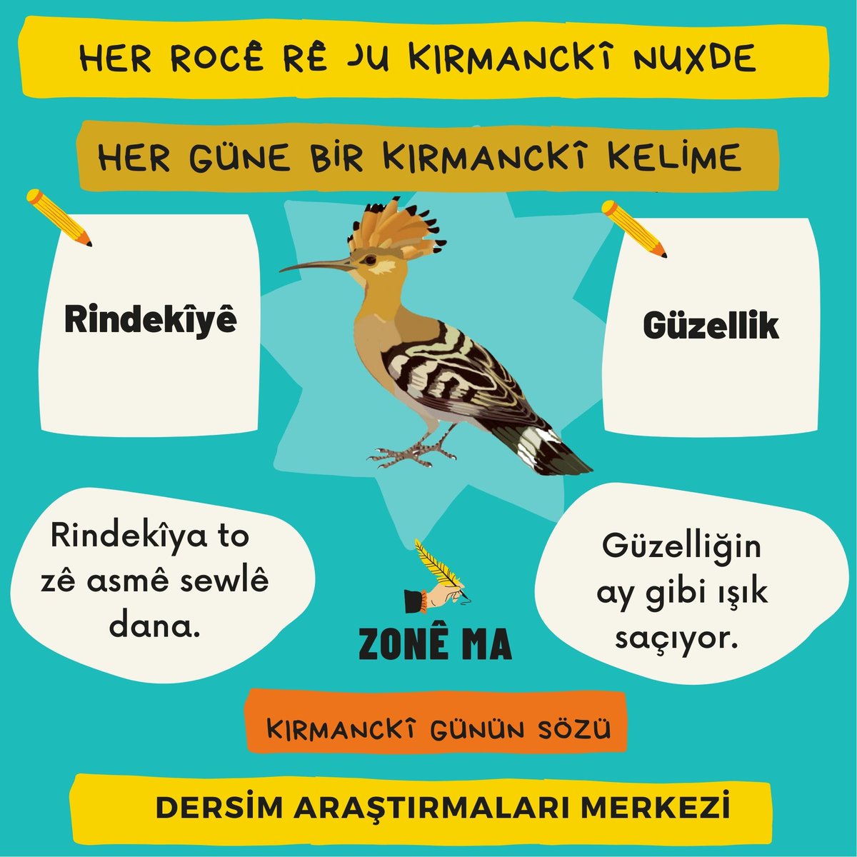 arastdersim's tweet photo. 📌Dersim Araştırmaları Merkezi'nden Her Güne Bir Kırmancki Kelime.
👇 Bugünün Kelimesi https://t.co/hIsUXOYVug