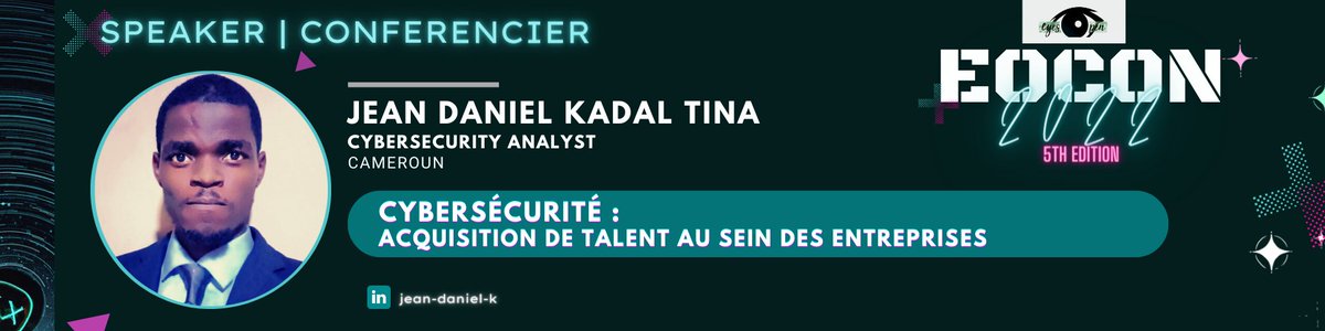 237hackers's tweet photo. Nous sommes FIERS d'accueillir à l’#EOCON 2022
Kadal Tina Jean Daniel,
Il va nous entretenir sur le sujet :
Cybersécurité : Acquisition de talents au sein des entreprises
Inscription : https://t.co/Zqy2TXAvY5
Calendrier : https://t.co/jAJUNYRPZX
#infosec #africa https://t.co/aLcIIxT5Az
