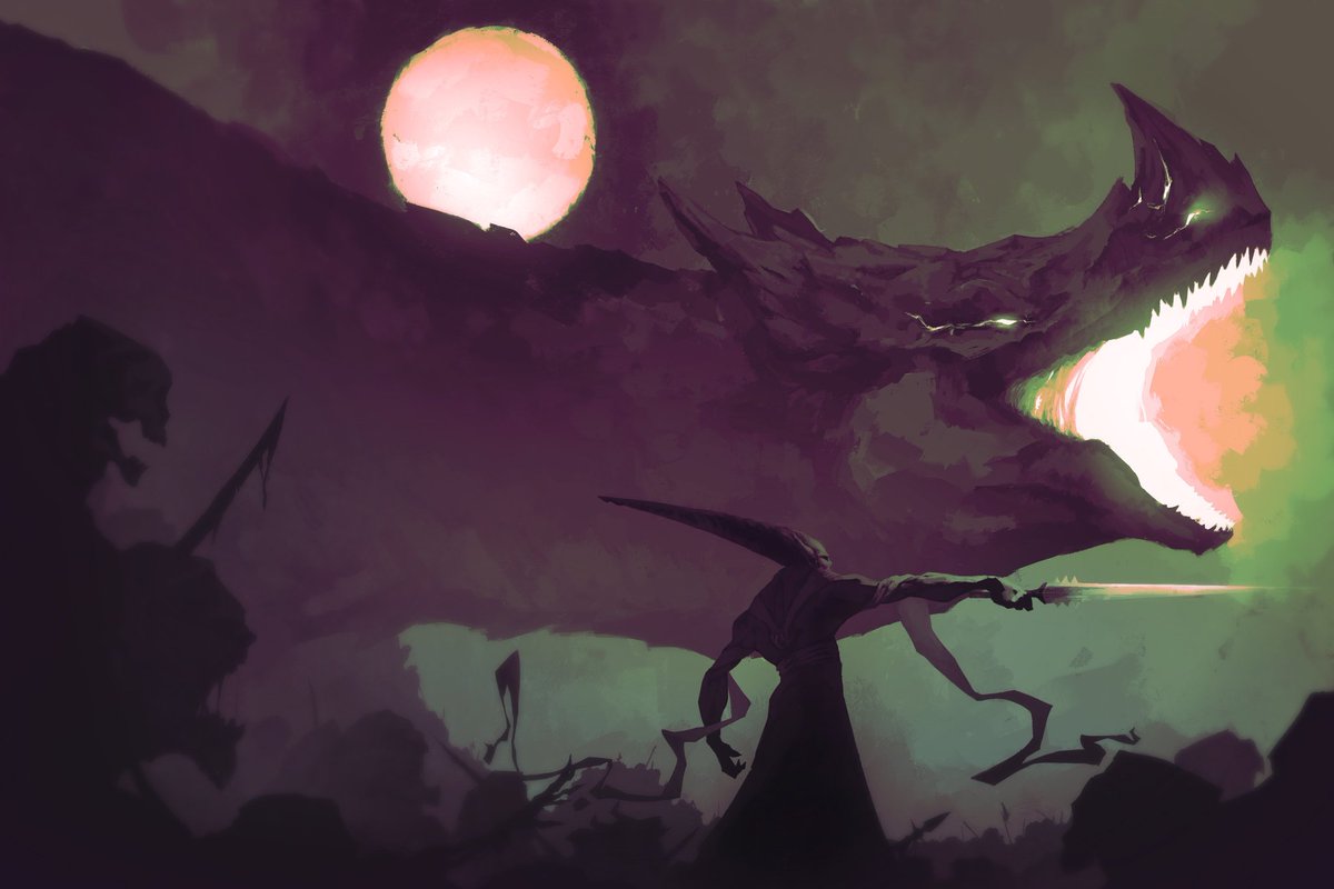 irrelevantevan's tweet photo. Wrap-around cover for an upcoming (seasonally appropriate) one-shot from Gold Mountain Games, of which I'm excited to get to reveal more very soon!

Painted in Procreate 

#illustration #ttrpg #dnd #5e #painting #procreate #dragon #fantasyart #conceptart #visualdevelopment https://t.co/4yZvr75quc