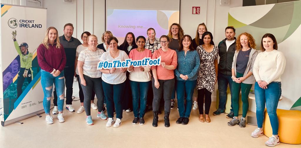 CIParticipation's tweet photo. 👸 Cohort 2 of our #FemaleLeaders programme caught up @SportIreCampus today &amp; what a day!

🦹‍♀️ Brilliant #leadership stories from 3 awesome Mentors led to lots of chat &amp; sharing of challenges, experiences, questions &amp; solutions

💪 @TSportingP amazing as always

#OnTheFrontFoot https://t.co/VDiq730HXm