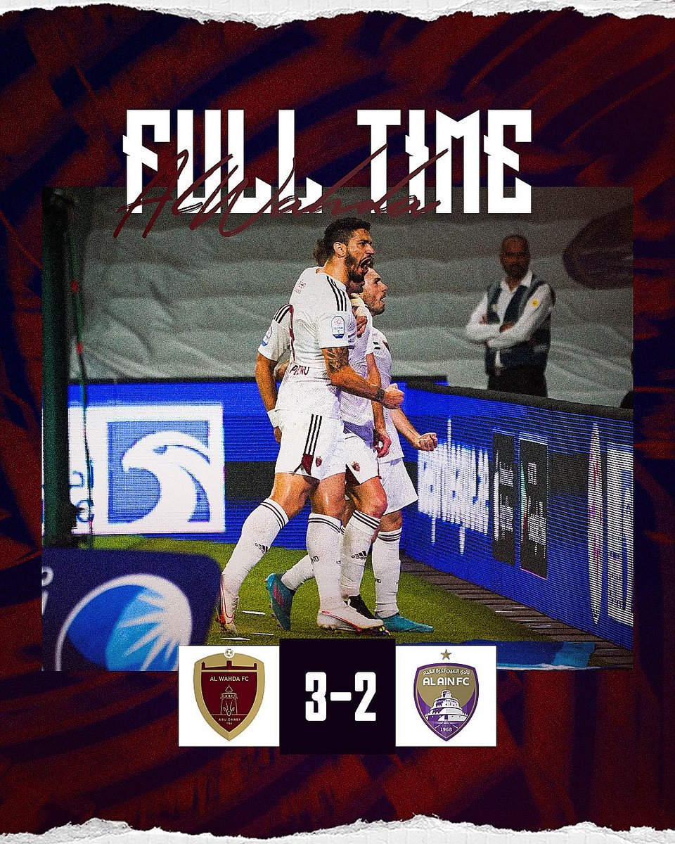 AlWahdaFCC's tweet photo. 🚩  نهاية المباراة 🚩

🇱🇻 الوحدة 3️⃣
🟣 العين 2️⃣

@alainfcae ☕🌪️? 
#WHDFC https://t.co/HlgVLgwcaC