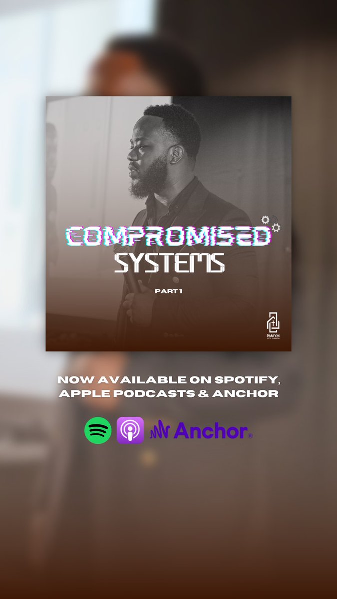 paniymcity's tweet photo. “We must engage in the battle for our soul and win the war of our destiny in order to see what God has purposed for our lives.”
‘Compromised Systems (Part 1)’ is now available on Spotify, Apple Podcasts & Anchor! 🎧
Join us in-person for Part 2 tomorrow!
#CompromisedSystems https://t.co/aI69zUeY7S