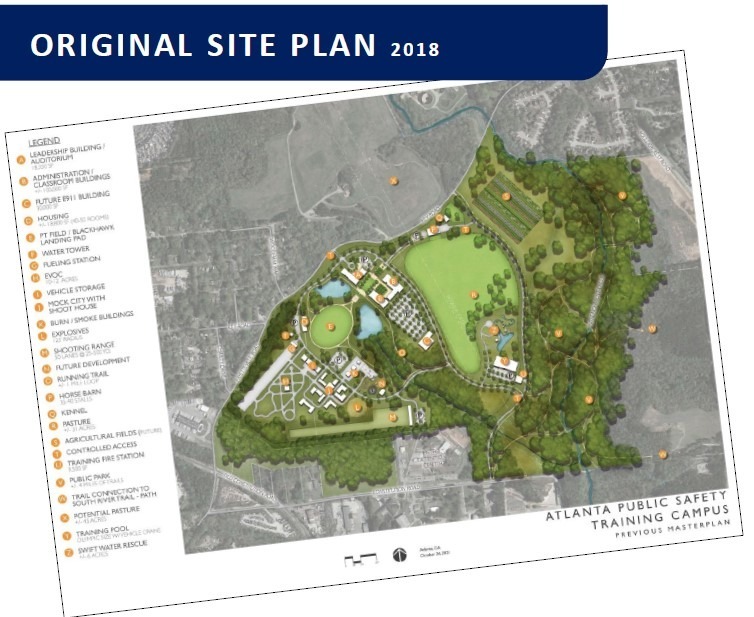 defendATLforest's tweet photo. Last August the Atlanta Police Foundation sent the mayor a new proposal for Cop City that effectively dropped almost half of their original deforestation plans. This, too, is delusional - no Cop City will ever be built - but it's yet another marker on our path to victory. https://t.co/aGBQJW4qtF