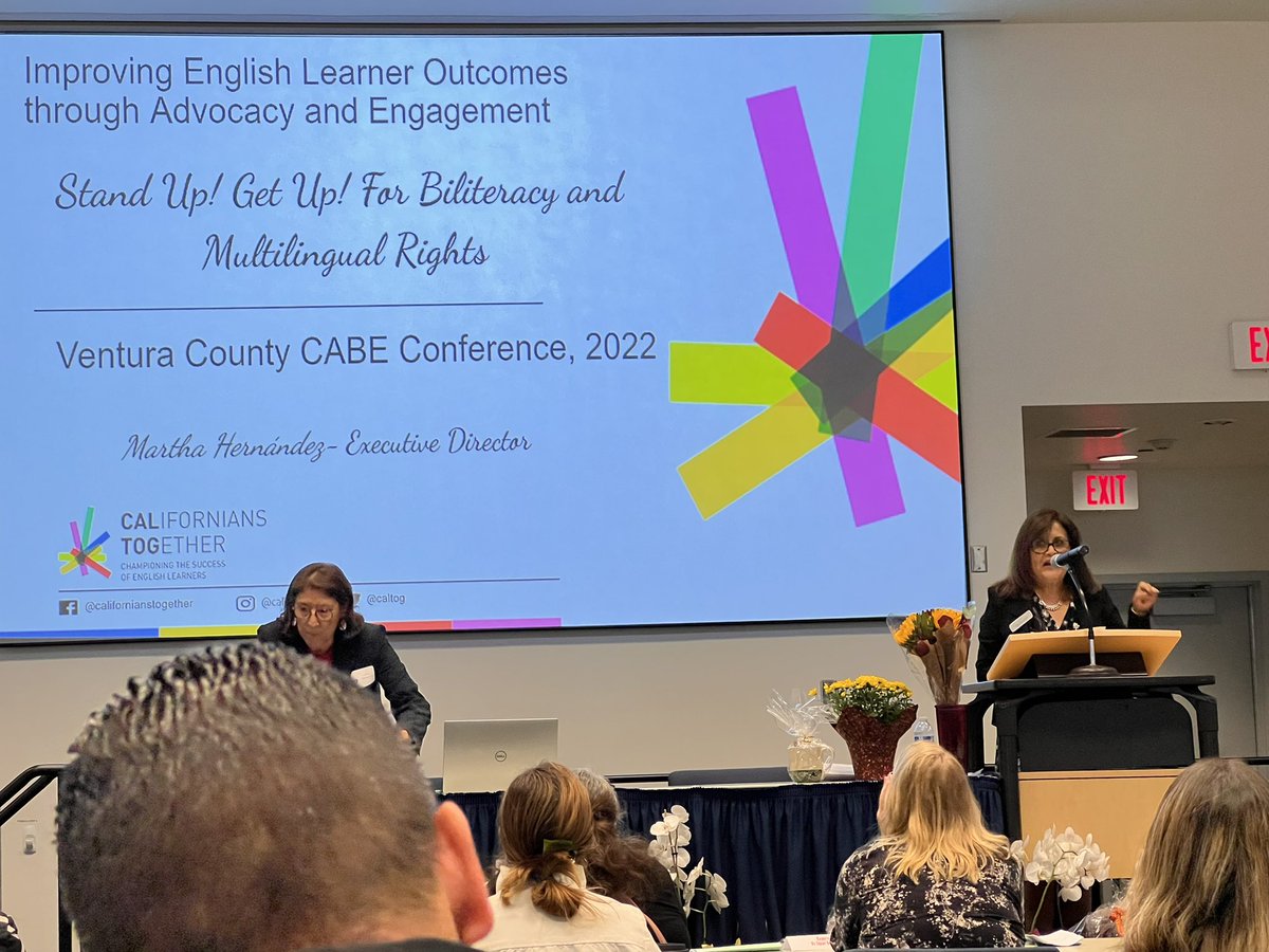 GuillenMarisol's tweet photo. VC CABE was well represented last night by @HuenemeElemSD advocates for biliteracy and multilingual rights. Keynote Martha Hernandez is such an inspiration; her keynote address was definitely a call to action! #StandUpGetUp! #HESDpride @CalTog https://t.co/IRBCYxb4Sk