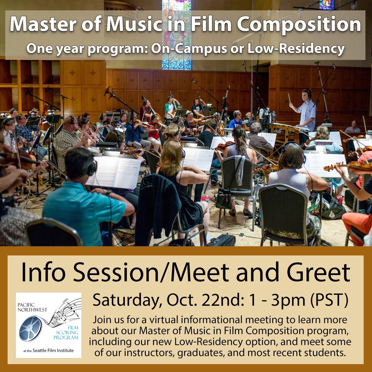 pnwfilmscoring's tweet photo. Join us Sat 10/22 to learn about our film music #Masters degree. Apps for Fall 23 are being accepted, see if our program is right for you!
Register: https://t.co/GoMgqkcjCX
#PNWFS #gradschool #filmmusic #filmscores #filmcomposers #gameaudio #musiclife #musiccareer #lowresidency https://t.co/KEWSiRlbvc