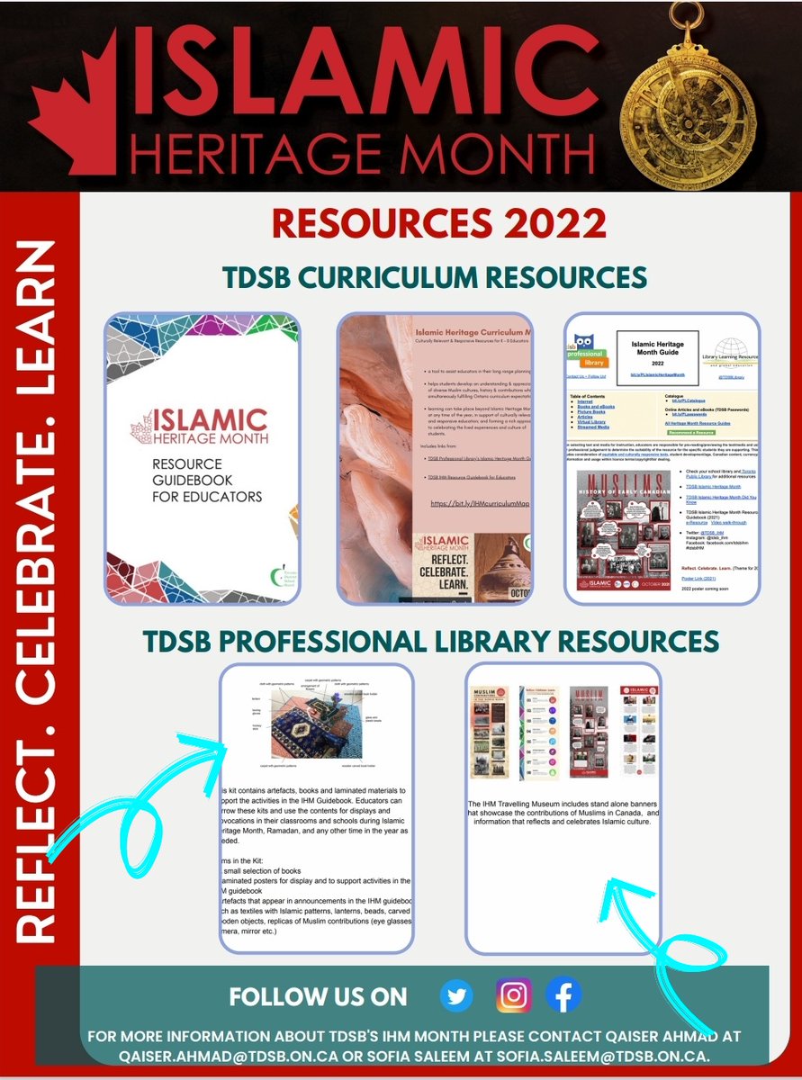 TDSB Islamic Heritage Month (@tdsb_ihm) on Twitter photo Need some artifacts or banners to help celebrate #ihm? Visit <a href="/tdsbTR/">TDSB Teaching Resources</a> to reserve a specially curated kit by <a href="/tdsb_ihm/">TDSB Islamic Heritage Month</a> containing resources to support the activities in the IHM Guidebook. Use it during #islamicheritagemonth Ramadan or any other time of year! bit.ly/3Cu01Wm Need some artifacts or banners to help celebrate #ihm? Visit <a href="/tdsbTR/">TDSB Teaching Resources</a> to reserve a specially curated kit by <a href="/tdsb_ihm/">TDSB Islamic Heritage Month</a> containing resources to support the activities in the IHM Guidebook. Use it during #islamicheritagemonth Ramadan or any other time of year! bit.ly/3Cu01Wm