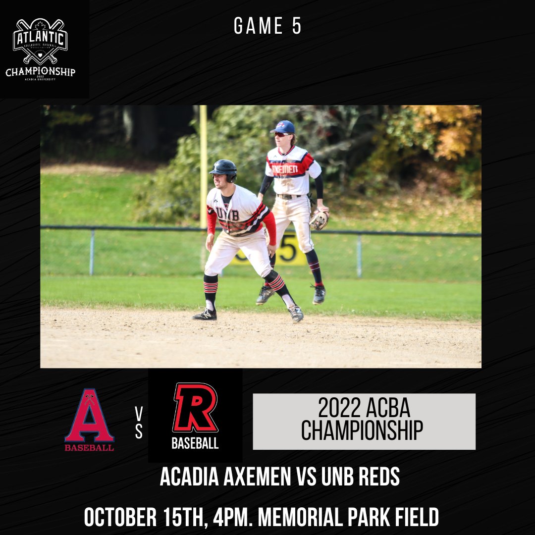 Game 5 of the Round Robin begins around 4-4:15PM. The matchup will be between UNB Reds and the Acadia Axemen.
