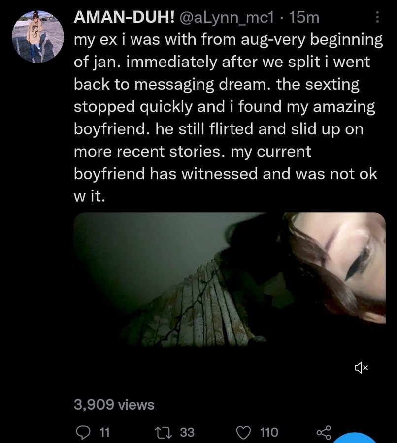 RavenDaCrow's tweet photo. @gaystarwokeco @KalliSucks @nightmaresap @aLynn_mc1 My brother in christ how do you misinterpret she saying "my current boyfriend has witnessed and was not ok w it."? 
If that doesn't mean her current bf was there to see it even tho he said he wasn't therefore more contraction from their part idk what it means https://t.co/d2X12c0NmN