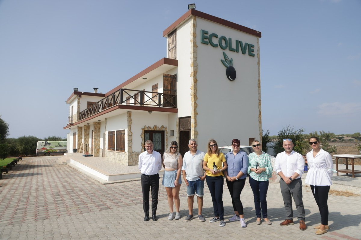 EU_MarioNava's tweet photo. Glad to see the EU flag 🇪🇺 in the Turkish Cypriot Community and to witness the great results of Izmer Ticaret, Cyprus Environmental Enterprise Ltd and ECOLIVE, beneficiaries of #EU funding. More #GreenLinetrade trade brings the CY communities closer. @EU_reforms @EUCYPRUS https://t.co/72Ceq08qFW