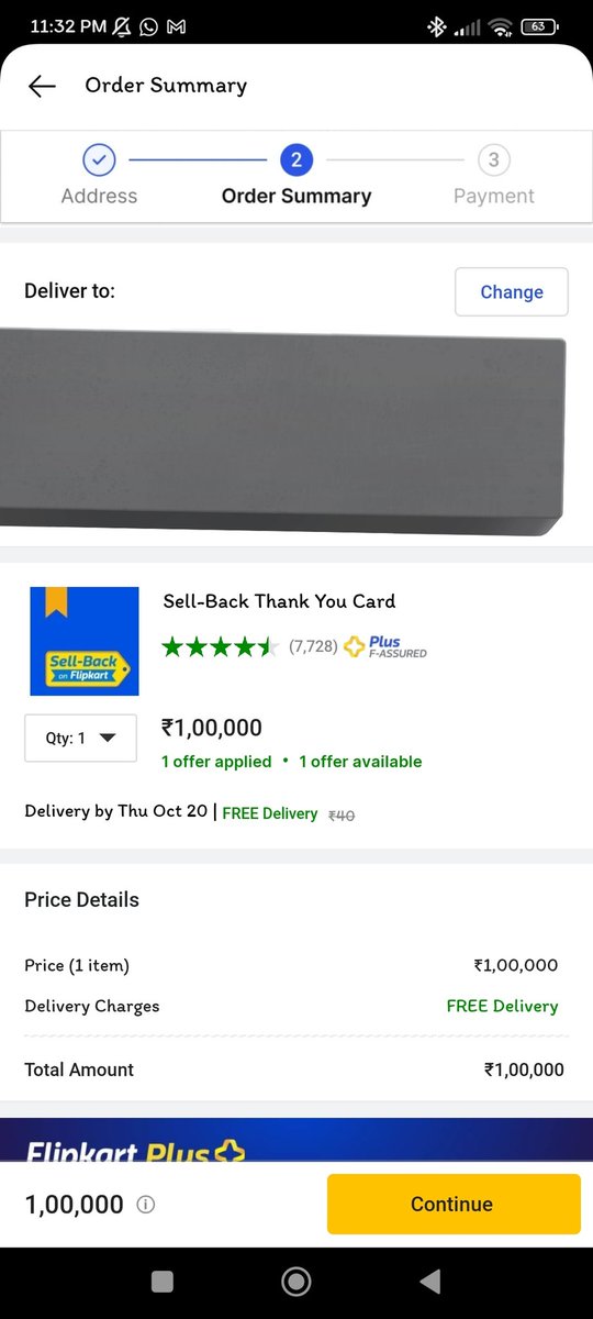 BhootSashank's tweet photo. @flipkartsupport what is this happening since 3 days.. i am not able to proceed as it is showing rs. 1 lac as pickup amount.
Has flipkart gone crazy nowadays?
Need this rectified asap
Flipkart sell back issue https://t.co/EncQ54911N