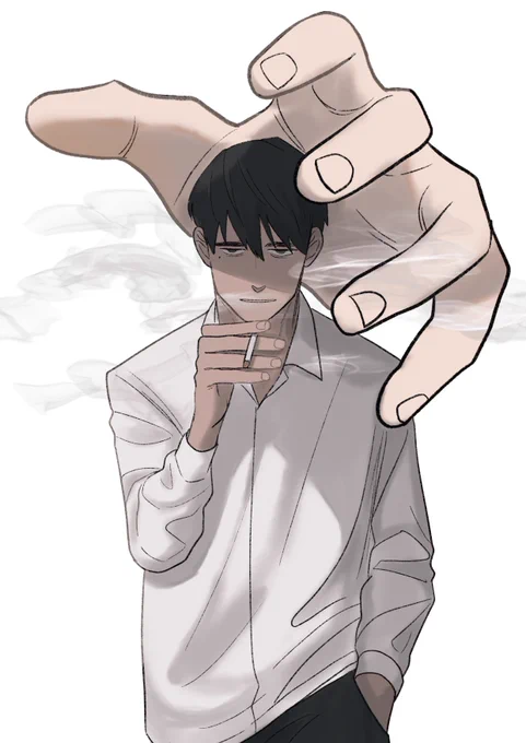 原稿したから落書きしましたこれは性癖から生まれたキャラデザこの大きなおててと擦れた男は、懇ろです… 
