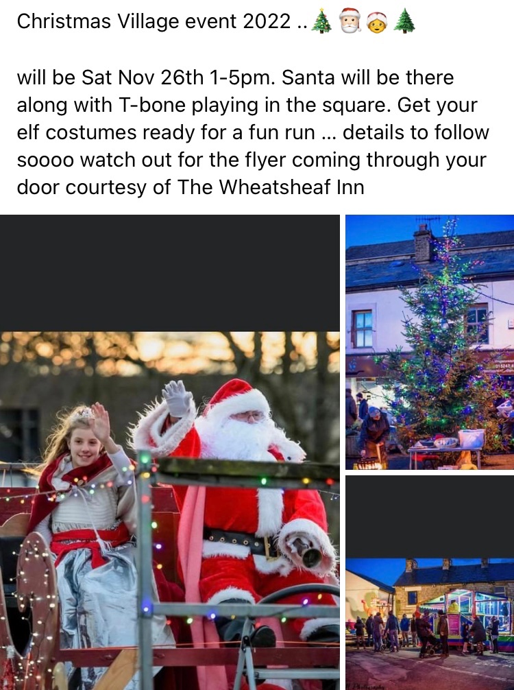 Note the date for a festive afternoon here in #ingleton