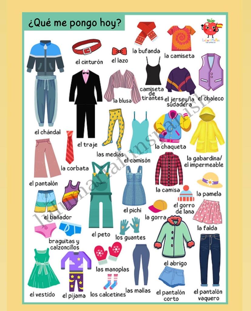 LuluMariaFunSp1's tweet photo. Clothes poster available as a download on the website. Link in bio ππππ§’π§¦ππ©³
#spanishposter
#funspanish https://t.co/HDwLtWBVbW https://t.co/8cIAI3HwsM