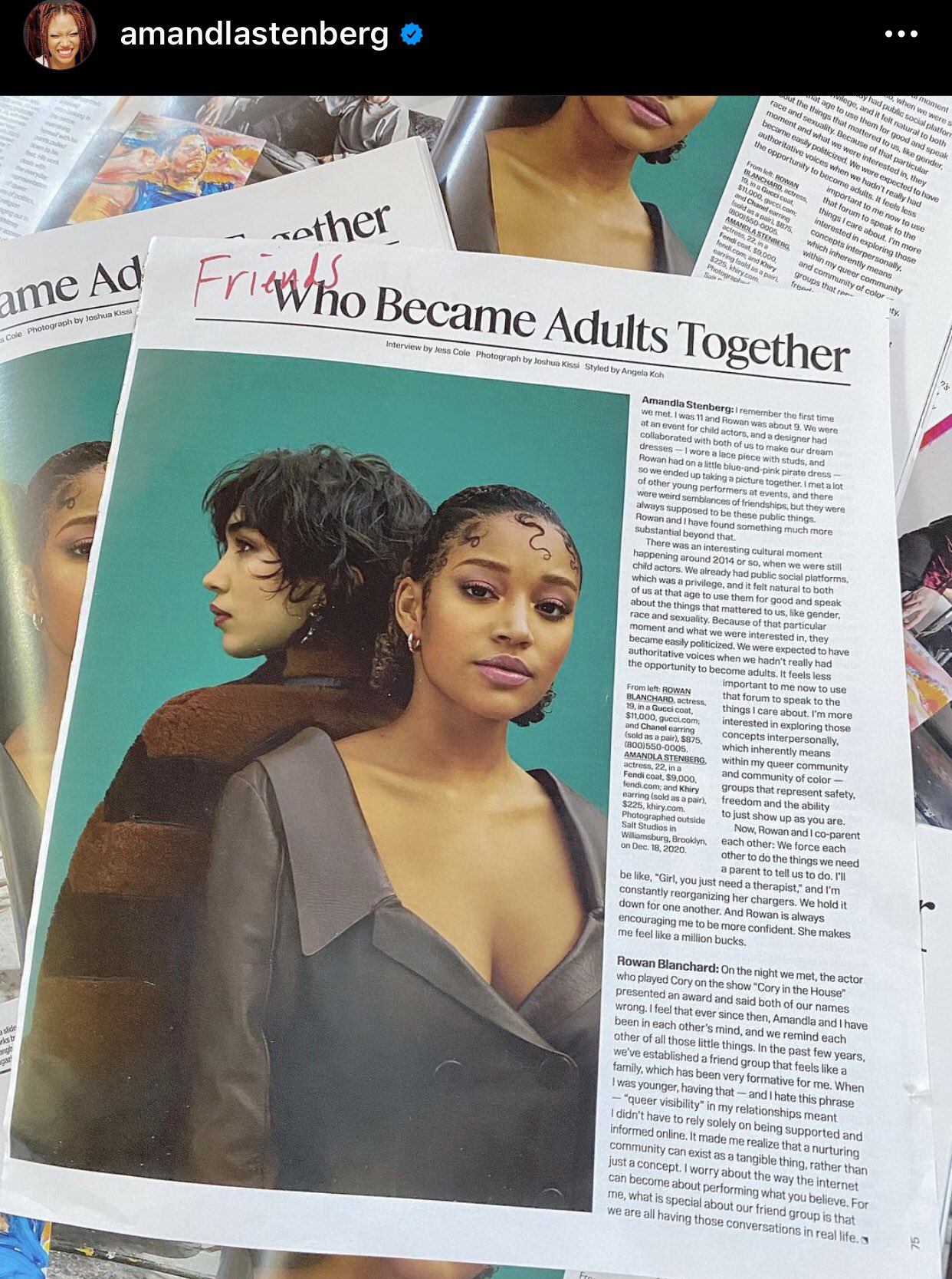 Amandla stenberg wished rowan a happy birthday yesterday 