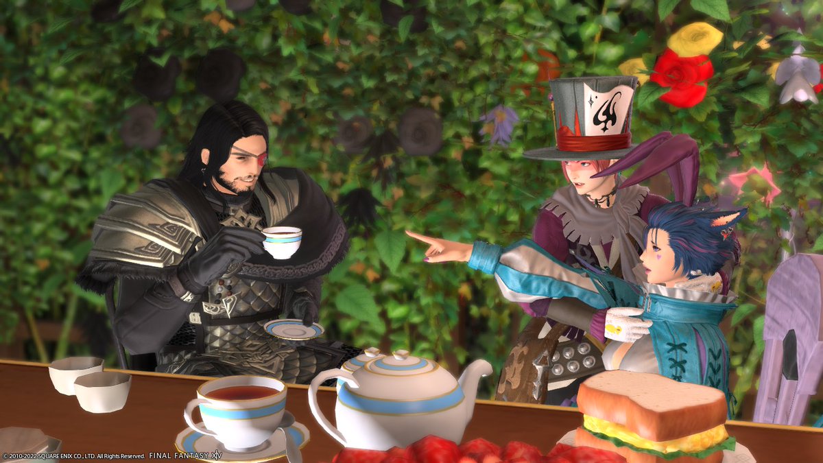 MalkovichFF14's tweet photo. This week's @EorzeasNeoTM challenge was "Alice".  Can't resist the opportunity to meme, so my entry is "Woman yelling at c̵a̵t̵ Knave".  You can see all the entries and vote for your favorite here: https://t.co/kdJqGHMPiI

#FFXIV https://t.co/lzmKXH4D7k