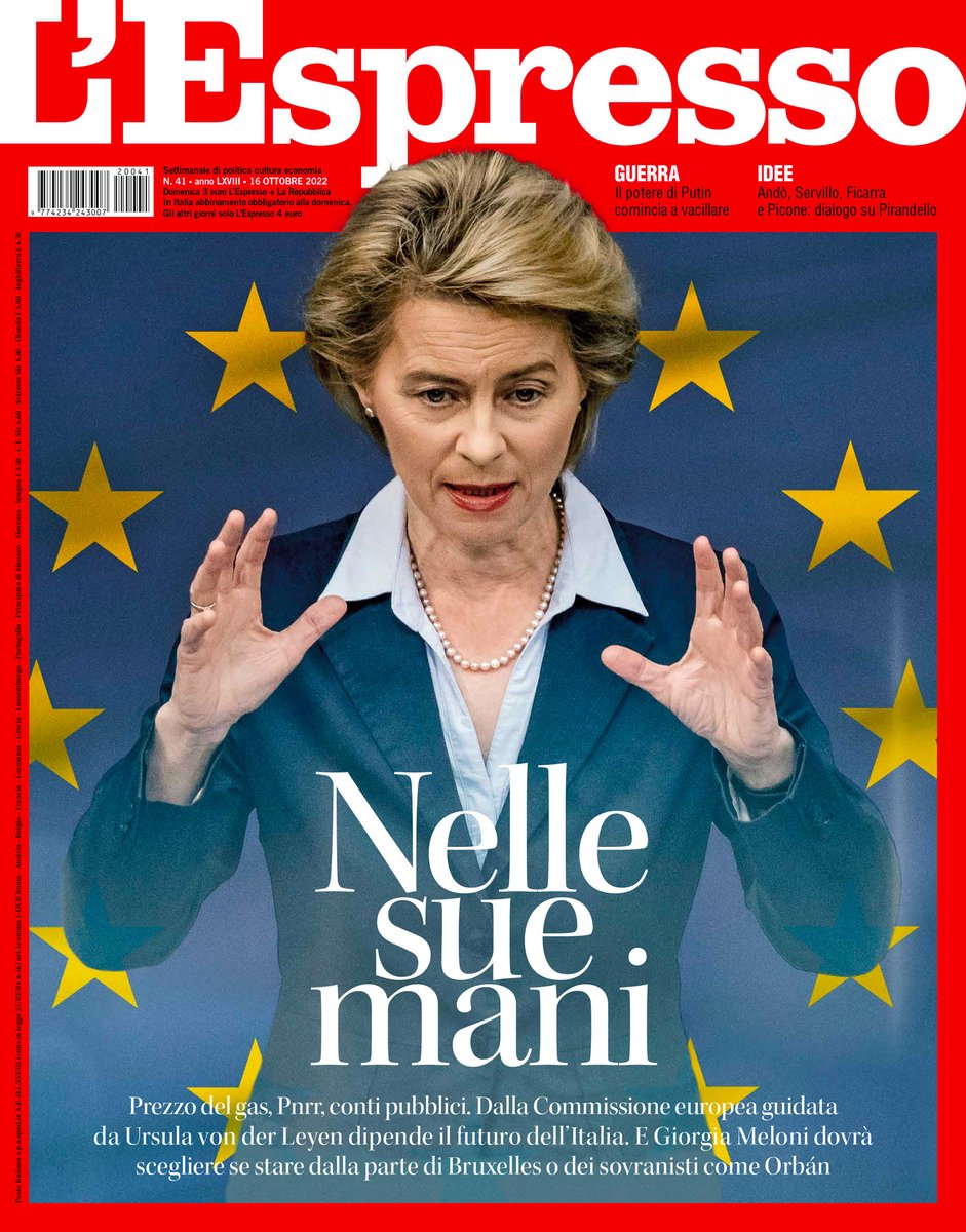 espressonline's tweet photo. Il nuovo numero de L'Espresso oggi in edicola, online e su app.

L'hai già letto?

https://t.co/SYFdux8moL https://t.co/BQGZAbMtLT