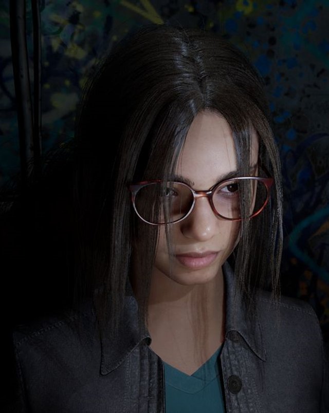 Edward8920's tweet photo. 1/2 Do you remember the girl from the #Silenthill leak of Dusk Golem, right? Both the art design with the words on her face and the design with the game engine. By resemblance, everything points to the brazilian model and actress #FadileWaked. Well, in her last Instagram story+ https://t.co/juVxjLw5yx