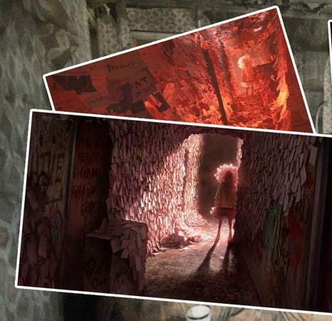 Edward8920's tweet photo. 1/2 Do you remember the girl from the #Silenthill leak of Dusk Golem, right? Both the art design with the words on her face and the design with the game engine. By resemblance, everything points to the brazilian model and actress #FadileWaked. Well, in her last Instagram story+ https://t.co/juVxjLw5yx
