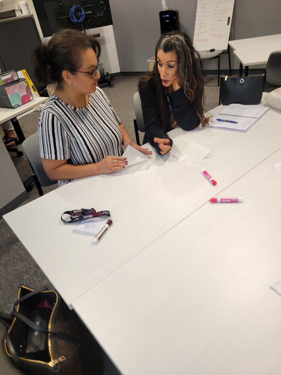 Bev Broedlow and Rachel Stalford are engaging their participants in thinking mathematics by practicing the role of the skeptic and convincer.

#scoemathcon <a href="/ScoeMATHCON/">MATHCON</a>  <a href="/mavenofmath/">Jamie Garner</a> <a href="/Stacie_Doss/">Stacie Doss</a>  <a href="/RubalcavaMath/">Christina Rubalcava</a> <a href="/BevBroedlow/">Beverly Broedlow</a>