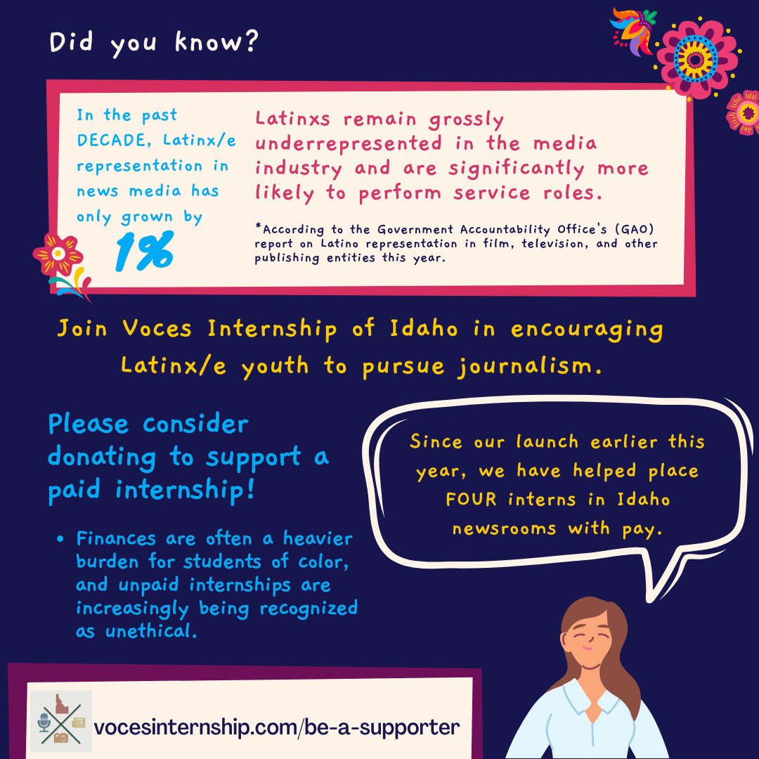 VocesInternship's tweet photo. 🌺As we close out Hispanic Heritage Month, let’s recap the importance of representation in the media!

Want to support our effort? Help us pay our interns: https://t.co/I1okU5hama https://t.co/3ppIjh4CXF