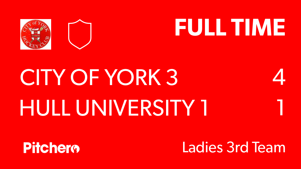 CityofYorkHC's tweet photo. FULL TIME: City Of York 3 4 - 1 Hull University 1
#CITHUL #Pitchero
https://t.co/NIguC9BKwI https://t.co/fNAplwRmin