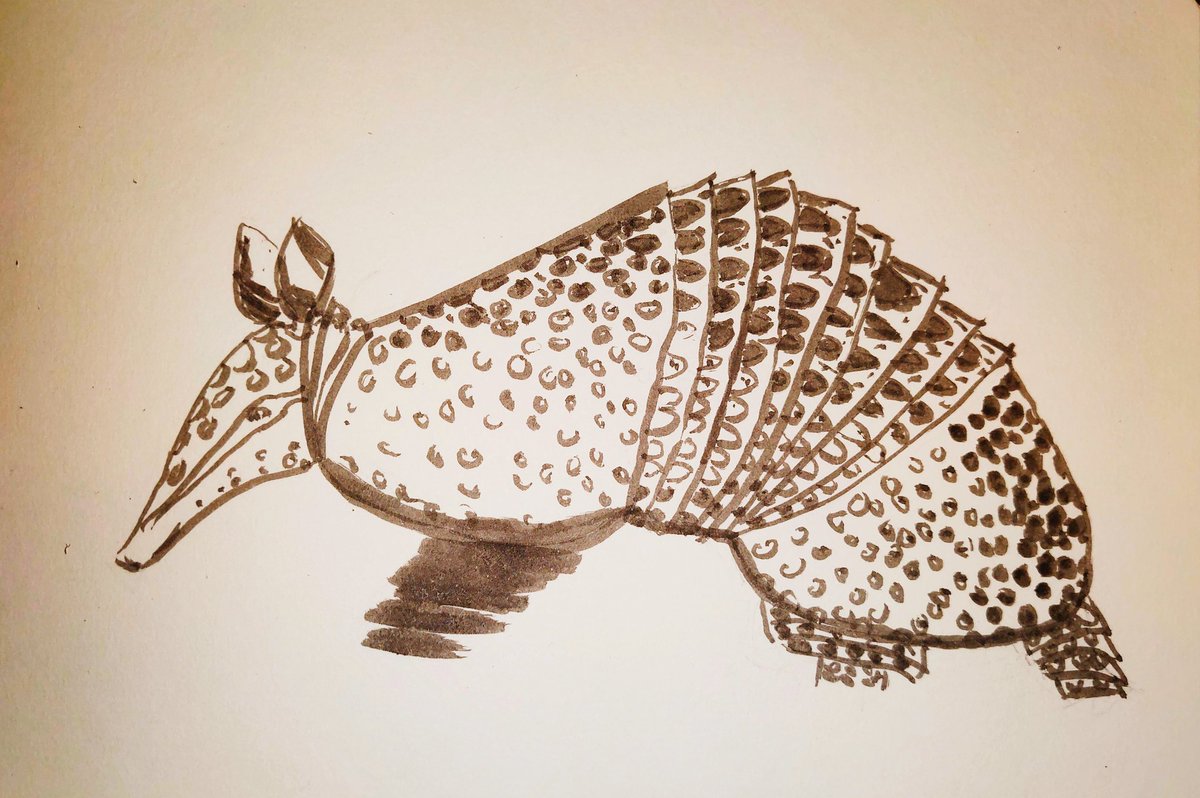 Armadillo time. #inktober #inktober2022day15