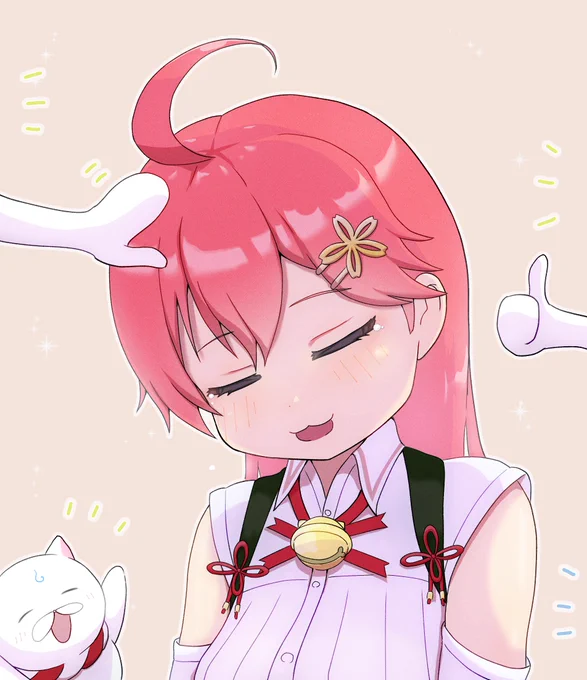 衝動で描いた皆で見守ってんで#miko_Art 