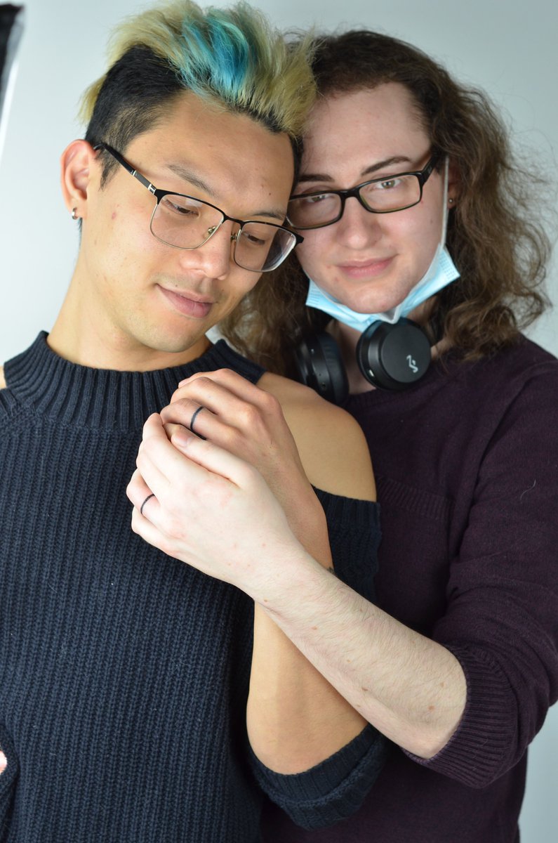 altf4studio's tweet photo. 🥰Someone got engaged at our studio!!!

✨Congratulations to Earl &amp; Kaidan on their engagement💖

Thank you for letting us tattoo engagement bands and giving us the opportunity to be a part of this special moment 🥹 We wish you both the best!💞 https://t.co/Fc7tiGI8At
