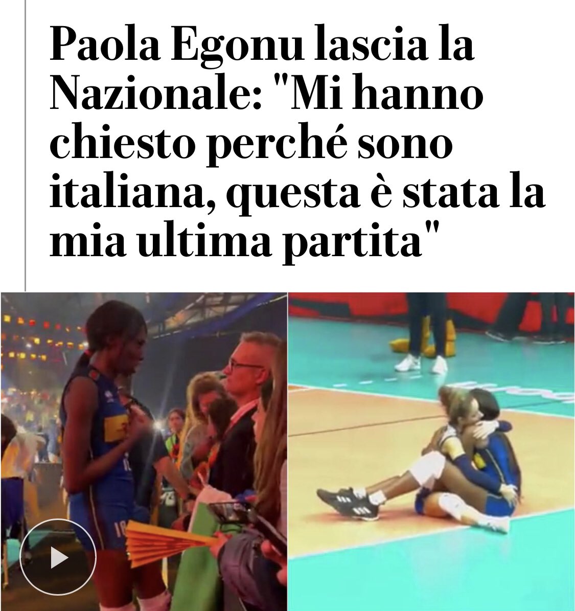 Forse il problema non è chi si ha come presidenti delle camere, ma chi si ha come concittadini. 

#paolaegonu #razzismo